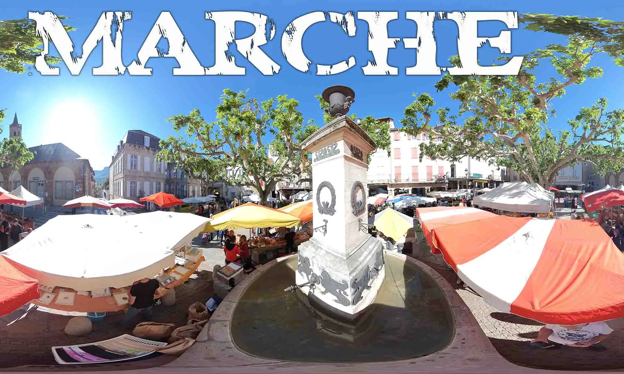 Marché à Millau les mercredis et vendredis toute l'année avec des producteurs locaux